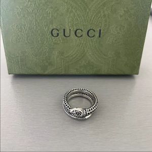 Gucci Garden Silver Snake Ring Size US 9